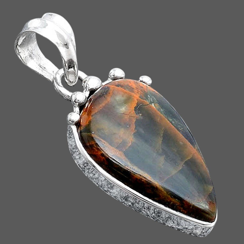 Natural Turkish Rainforest Chrysocolla Pendant P-1349 SDP154177-2
