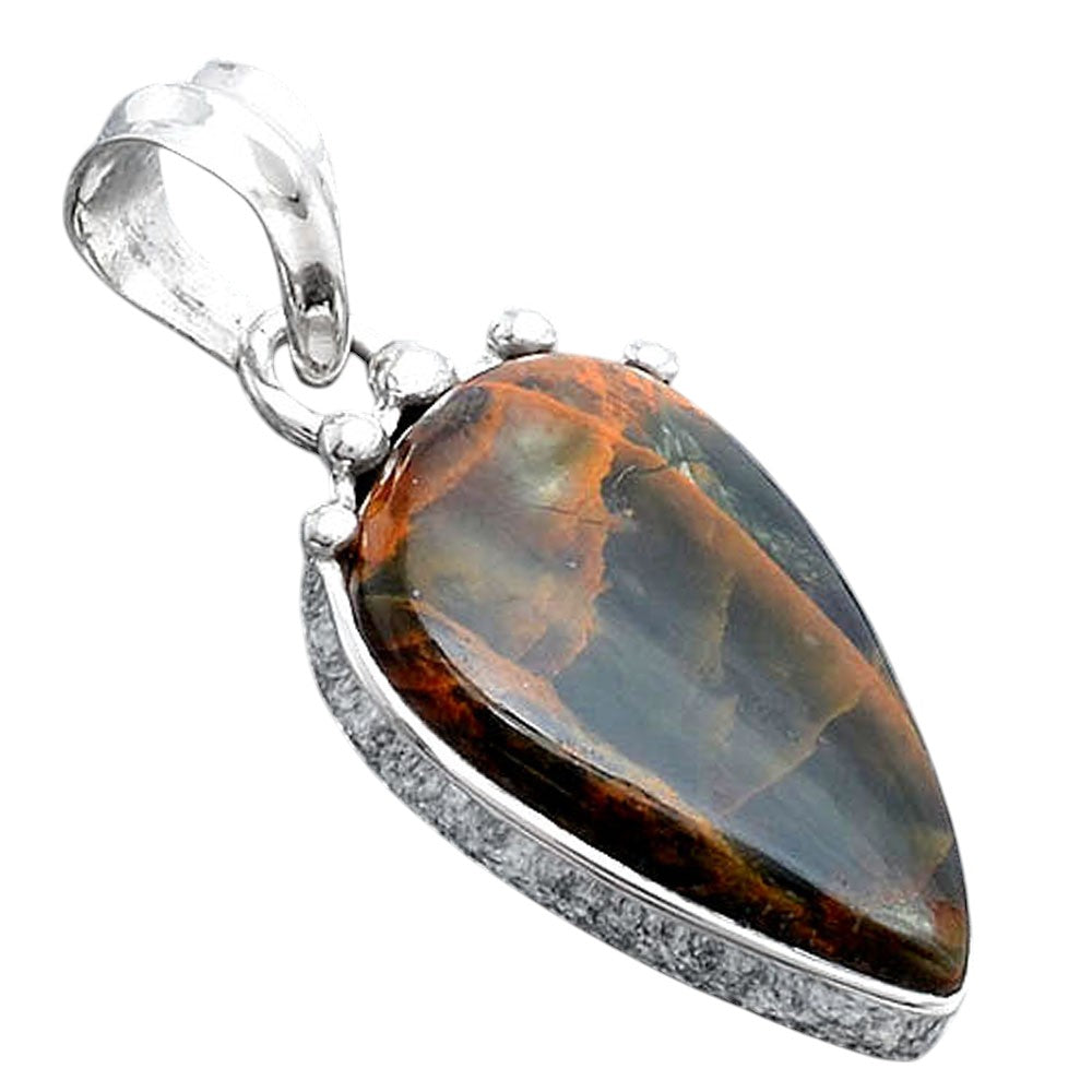 Natural Turkish Rainforest Chrysocolla Pendant P-1349 SDP154177-1