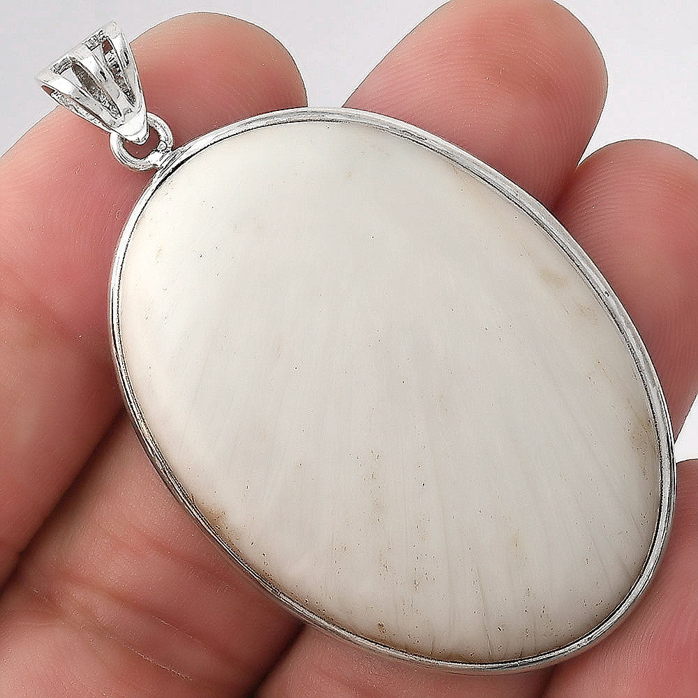 Natural White Scolecite Pendant P-1001 SDP155984-0