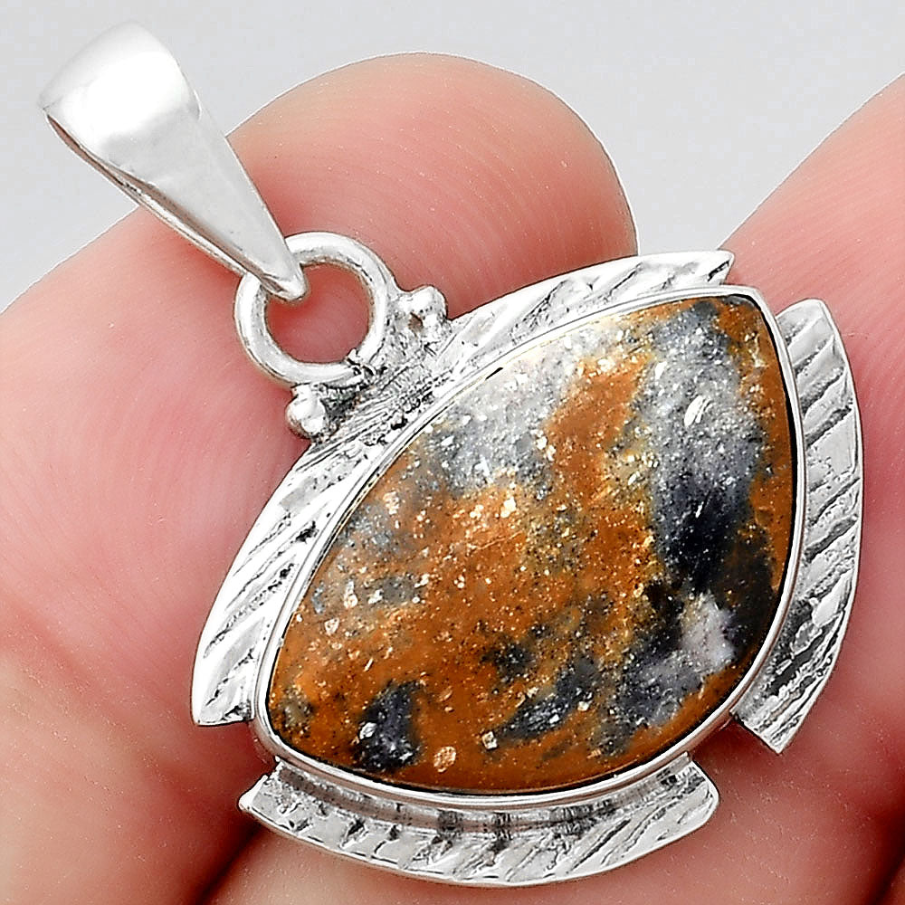 Natural Indian Blanket Jasper Pendant P-1705 SDP156266-0