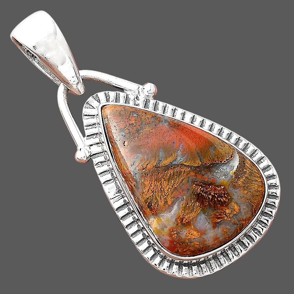 Natural Red Moss Agate Pendant P-1367 SDP156375-2