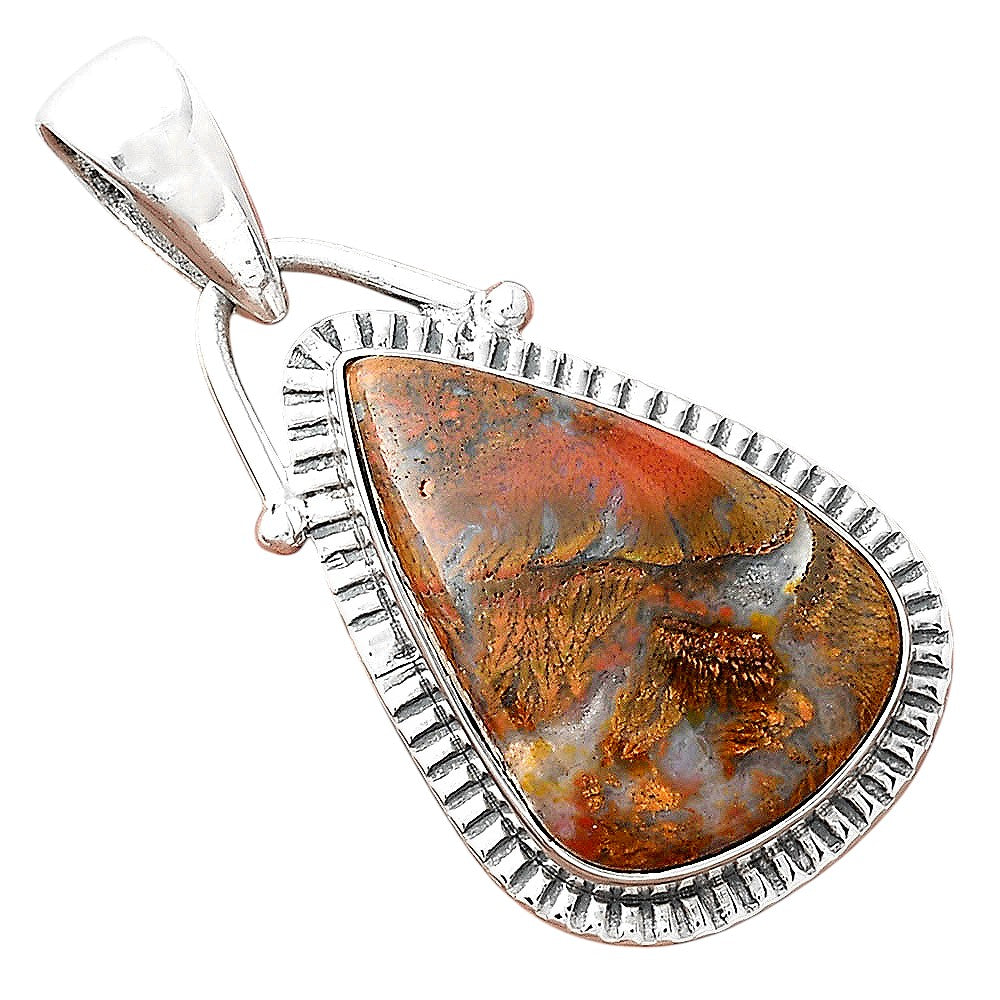 Natural Red Moss Agate Pendant P-1367 SDP156375-1