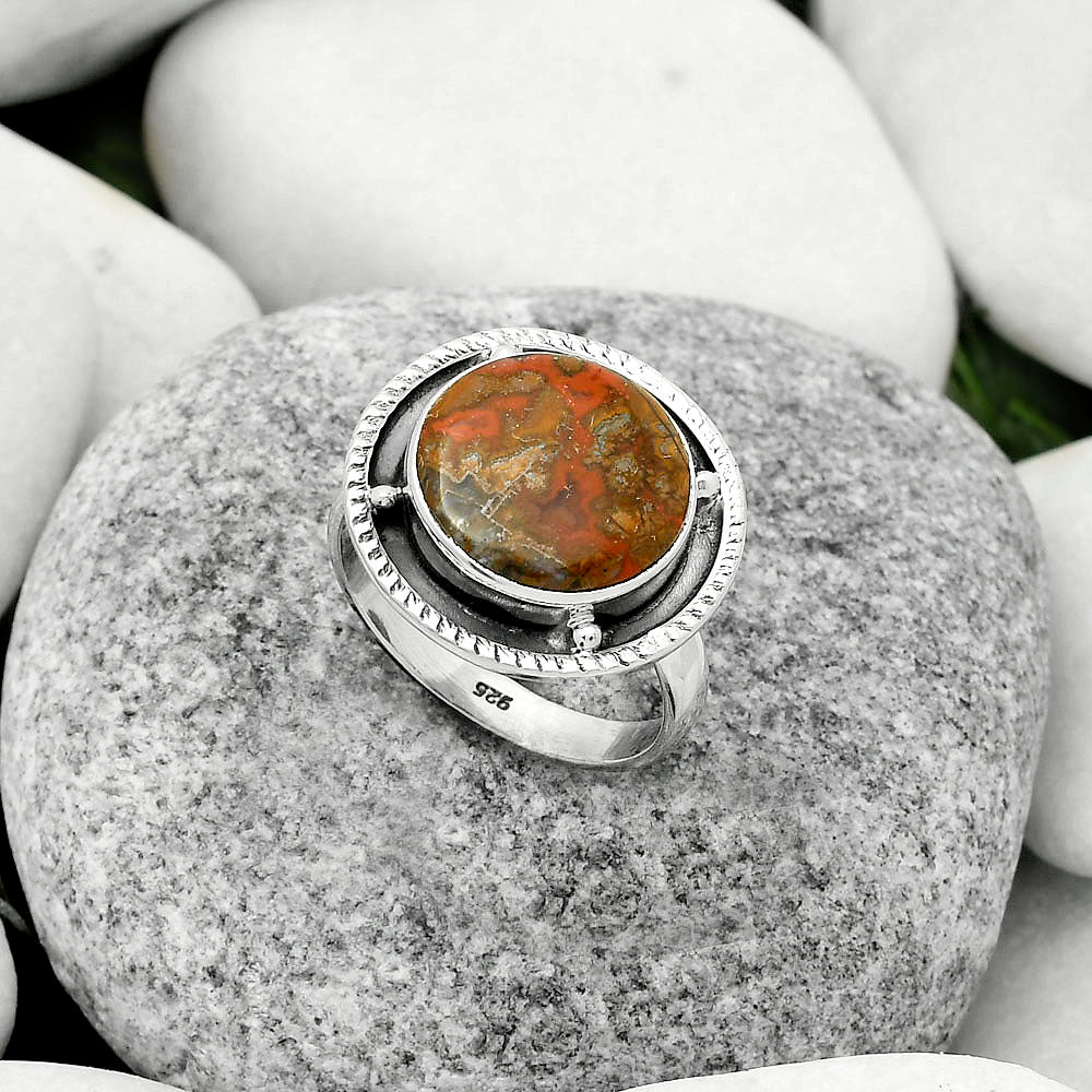 Natural Rare Cady Mountain Agate Ring size-8.5 R-1595 SDR171557-1
