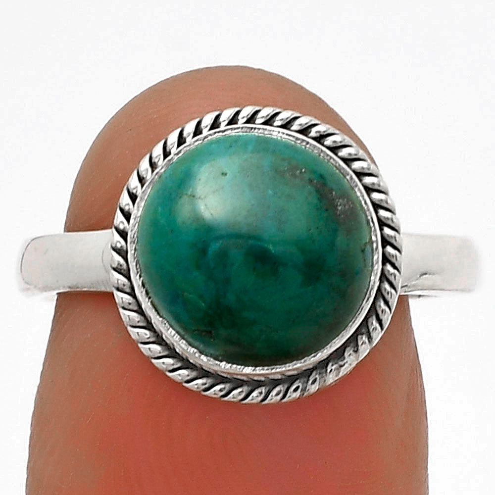 Natural Azurite Chrysocolla Ring size-7 R-1009 SDR177393-0