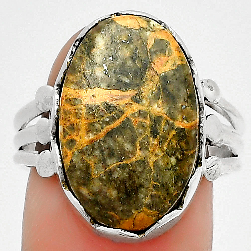 Natural Moroccan Yellow Jacket Jasper Ring size-9 R-1338 SDR184425-0