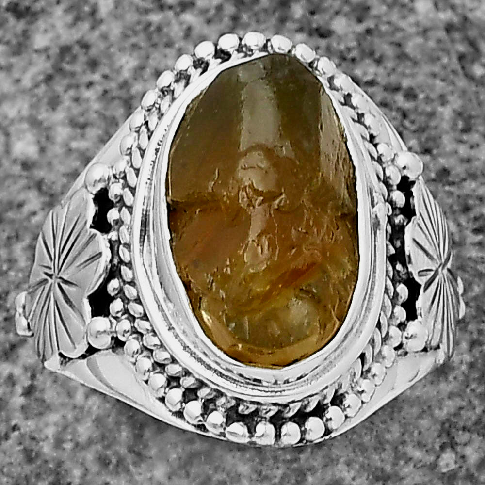 Natural Rare Kornerupine Rough Ring size-7 R-1424 SDR208776-0