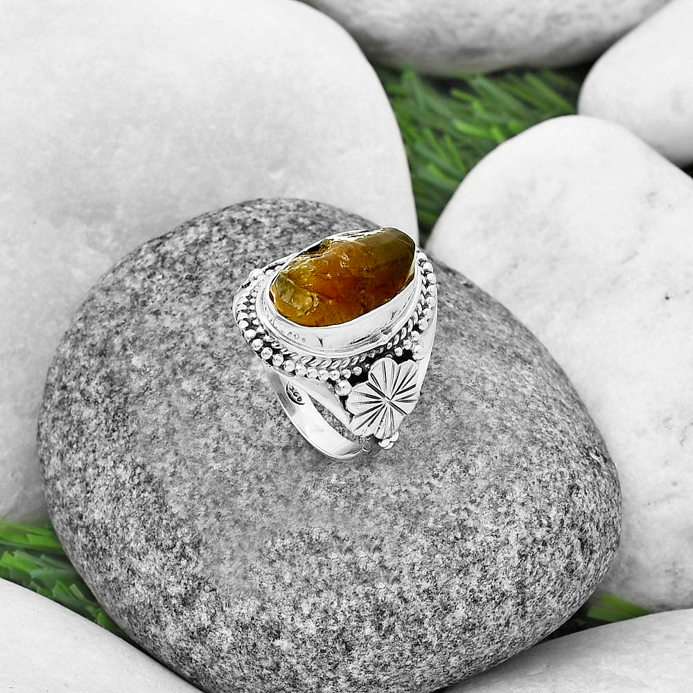 Natural Rare Kornerupine Rough Ring size-7 R-1424 SDR208776-1