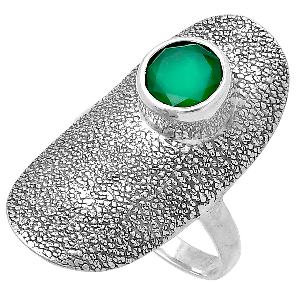Natural Green Onyx Ring size-9 R-1550 SDR222916-1