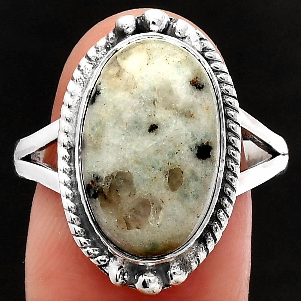 Natural Sesame Jasper Ring size-9.5 R-1253 SDR225598-0