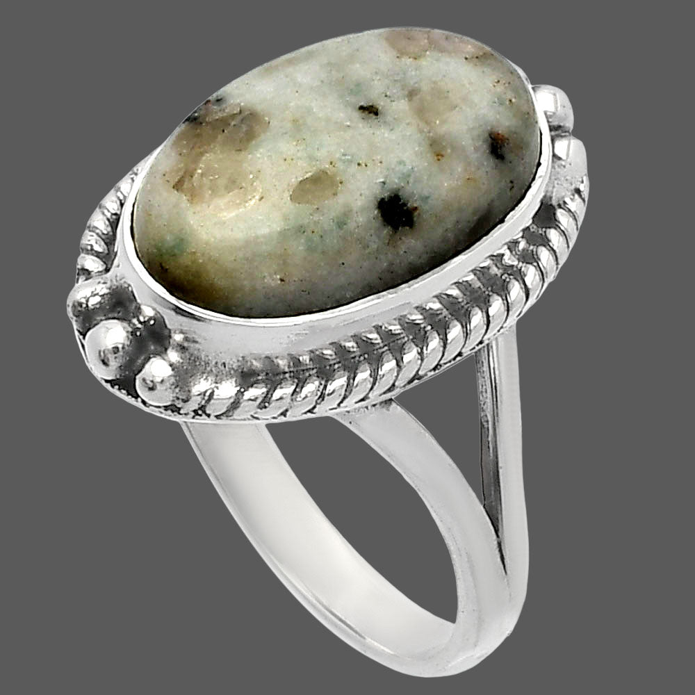 Natural Sesame Jasper Ring size-9.5 R-1253 SDR225598-2