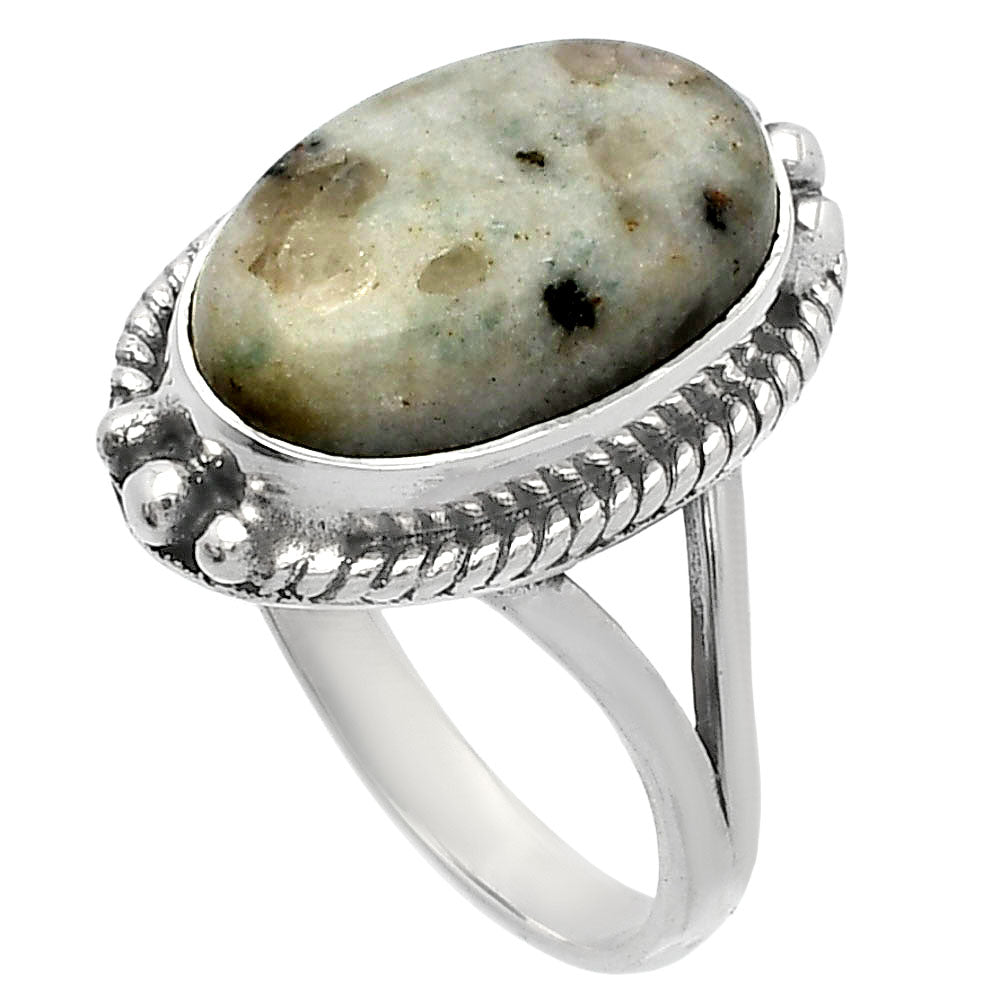 Natural Sesame Jasper Ring size-9.5 R-1253 SDR225598-1