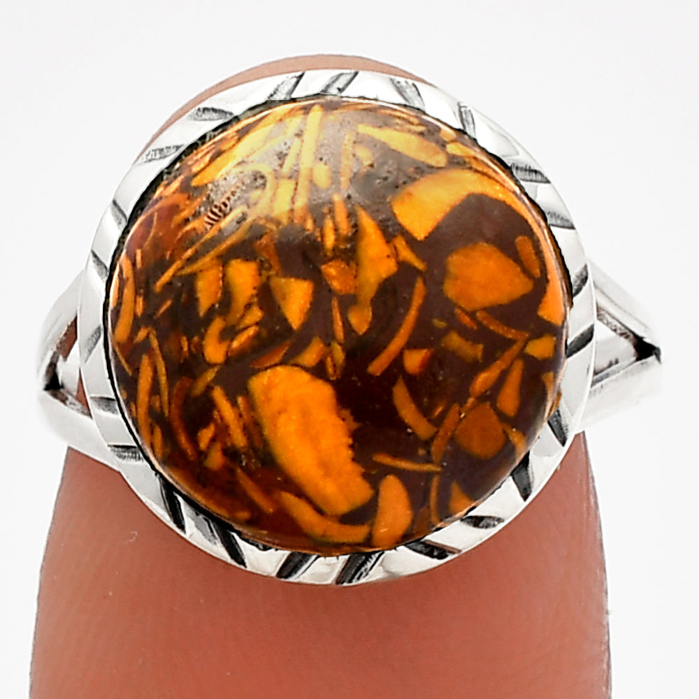 Coquina Fossil Jasper - India Ring size-7 R-1074 SDR227950-0
