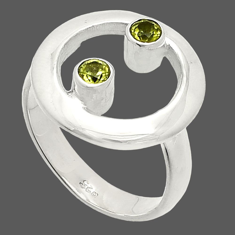 Natural Peridot Ring size-5.5 R-1540 SDR236796-2