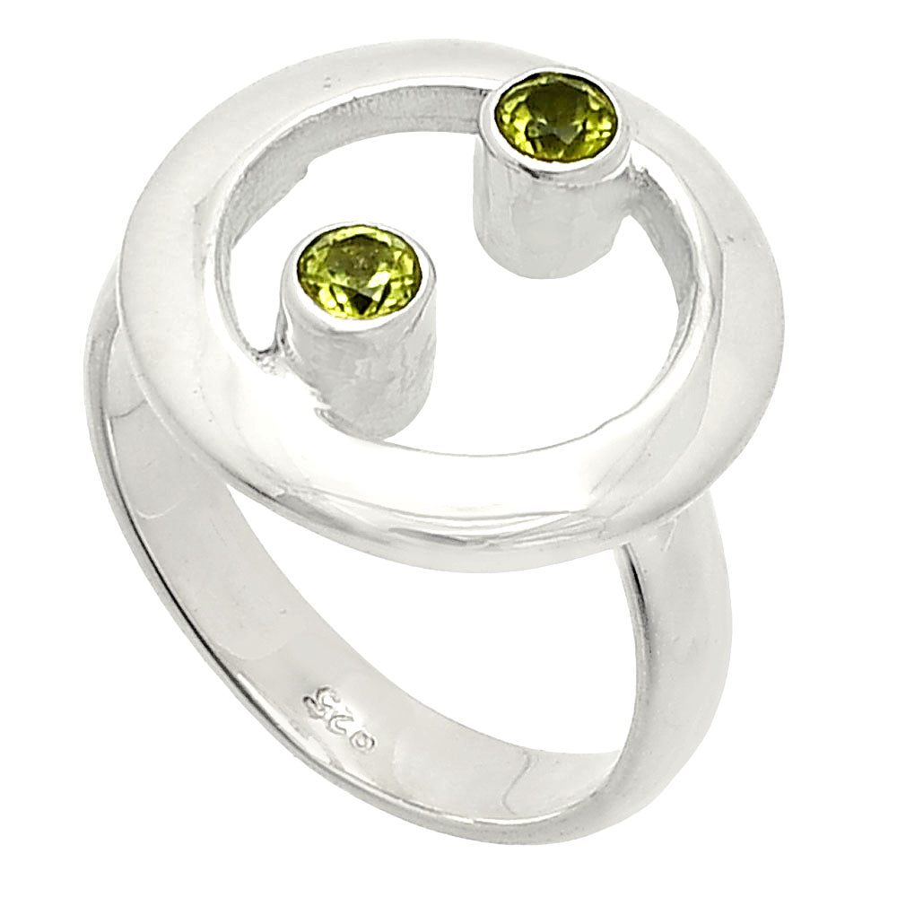Natural Peridot Ring size-5.5 R-1540 SDR236796-1
