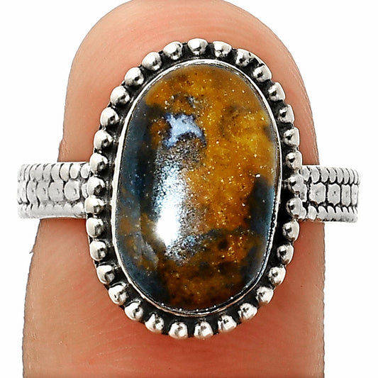 Natural Indian Blanket Jasper Ring size-8.5 R-1071 SDR237293-0