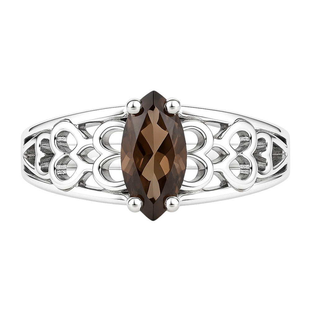 Smoky Quartz Ring size-7 R-1143 SDR253442-0