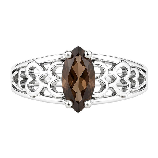 Smoky Quartz Ring size-7 R-1143 SDR253442-0