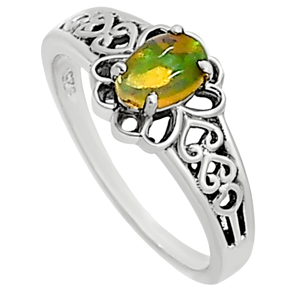 Ethiopian Opal Ring size-5 R-1172 SDR254388-2