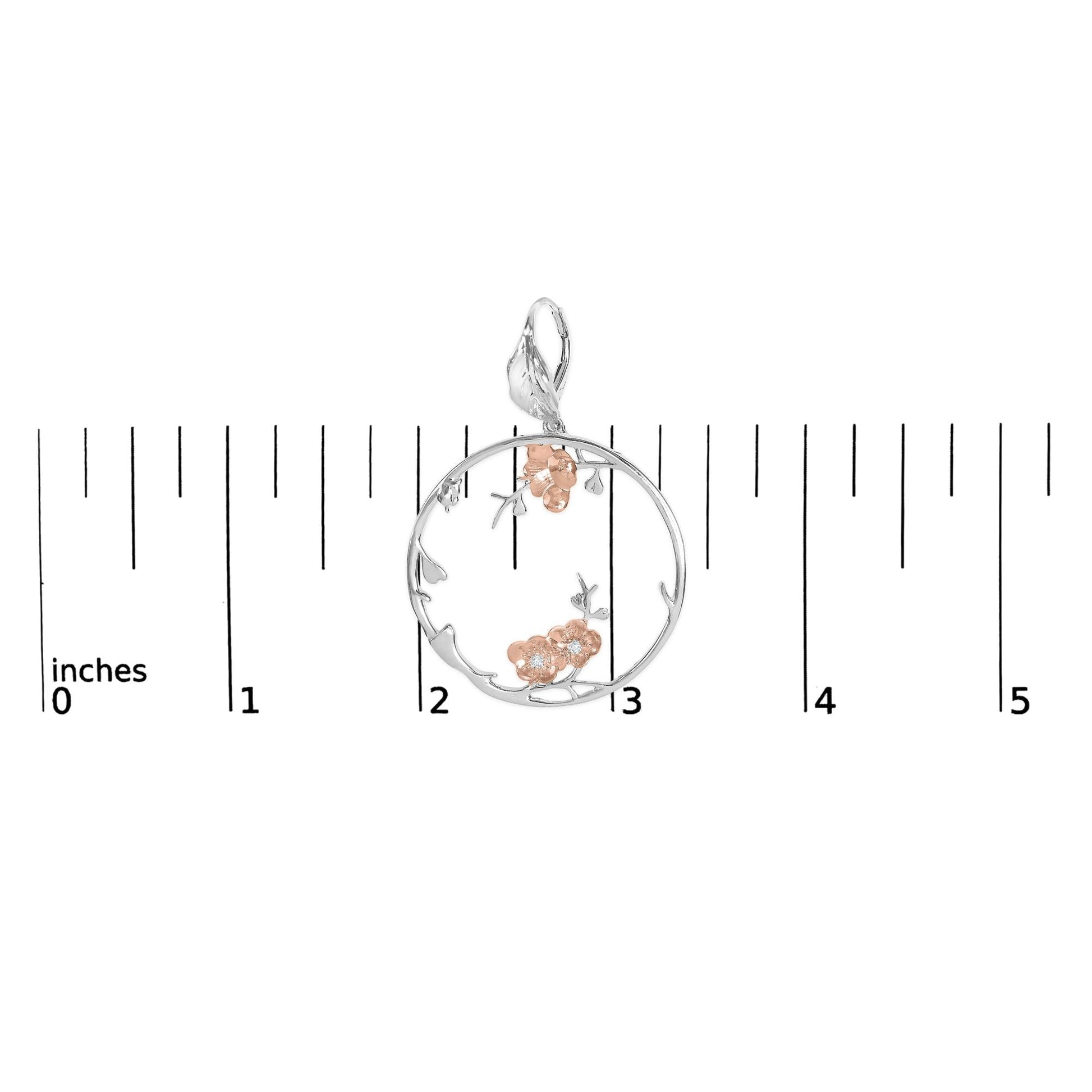 Rose Gold Plated .925 Sterling Silver 1/10 Cttw Diamond Floral Hoop Earrings (I-J Color, SI1-SI2 Clarity)-4