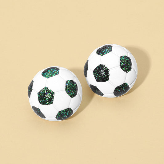 Soccer Ball Stud Earrings