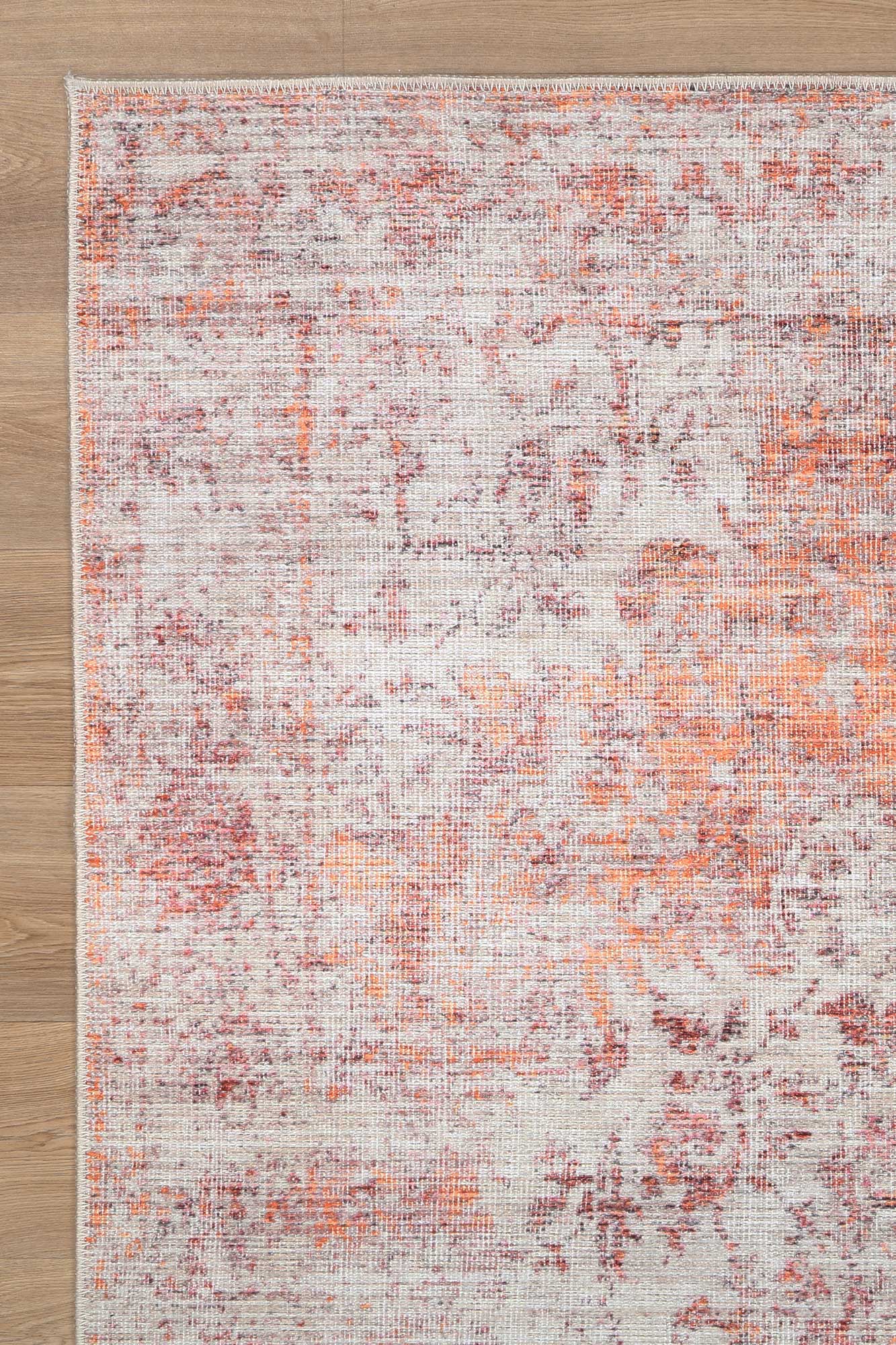 Senlis Sunset Mandarin Orange & Pink : Runner Rug-3