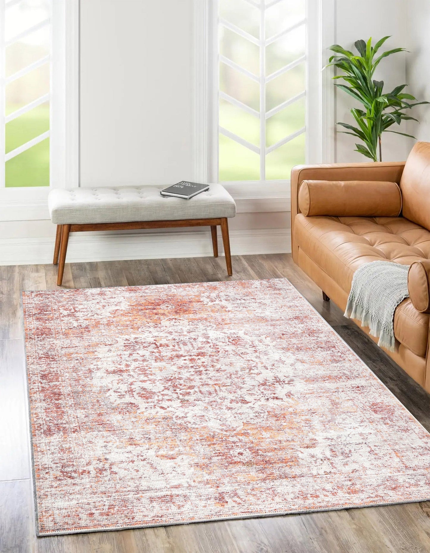 Senlis Sunset Mandarin in Orange & Pink Rug-1