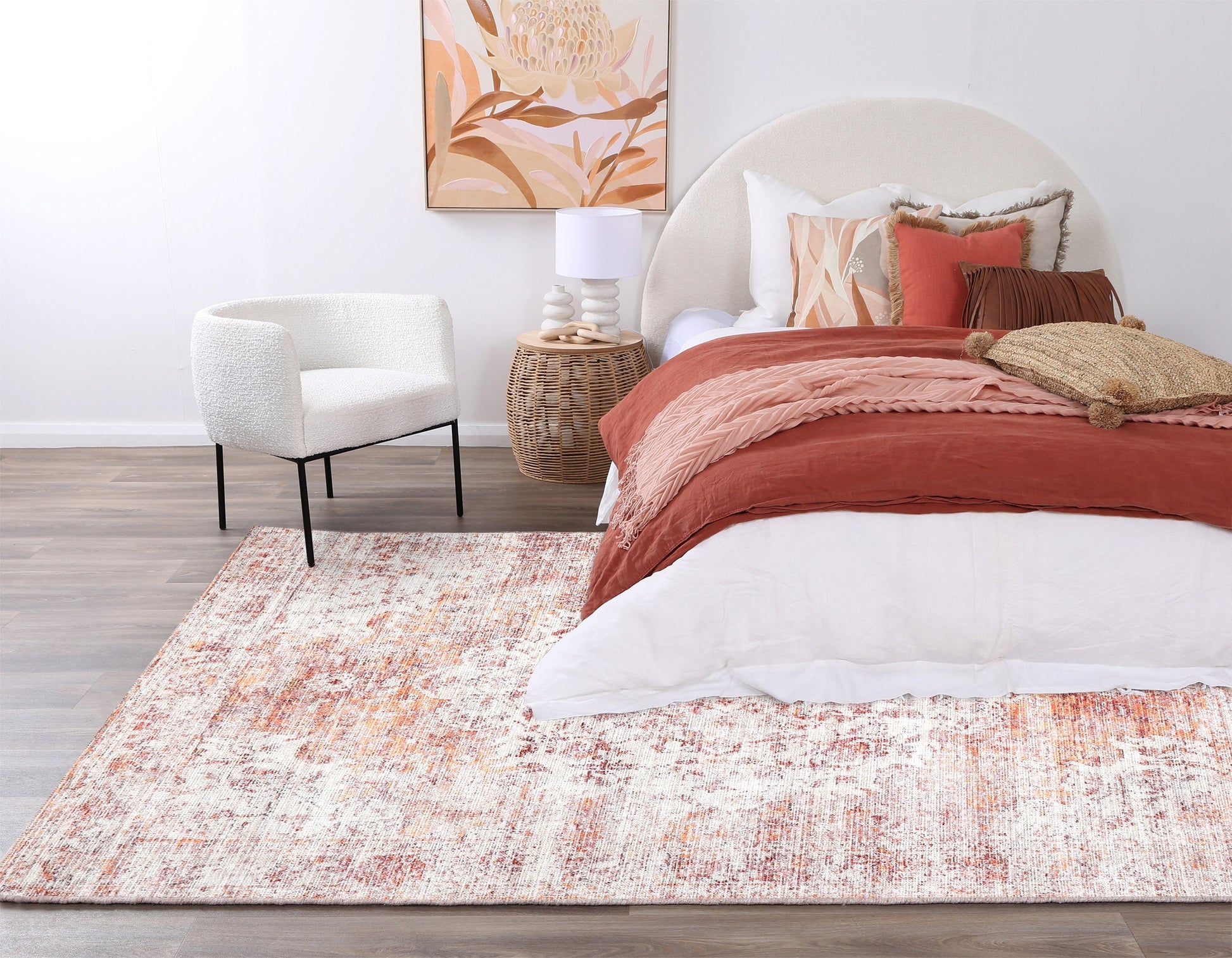 Senlis Sunset Mandarin in Orange & Pink Rug-2