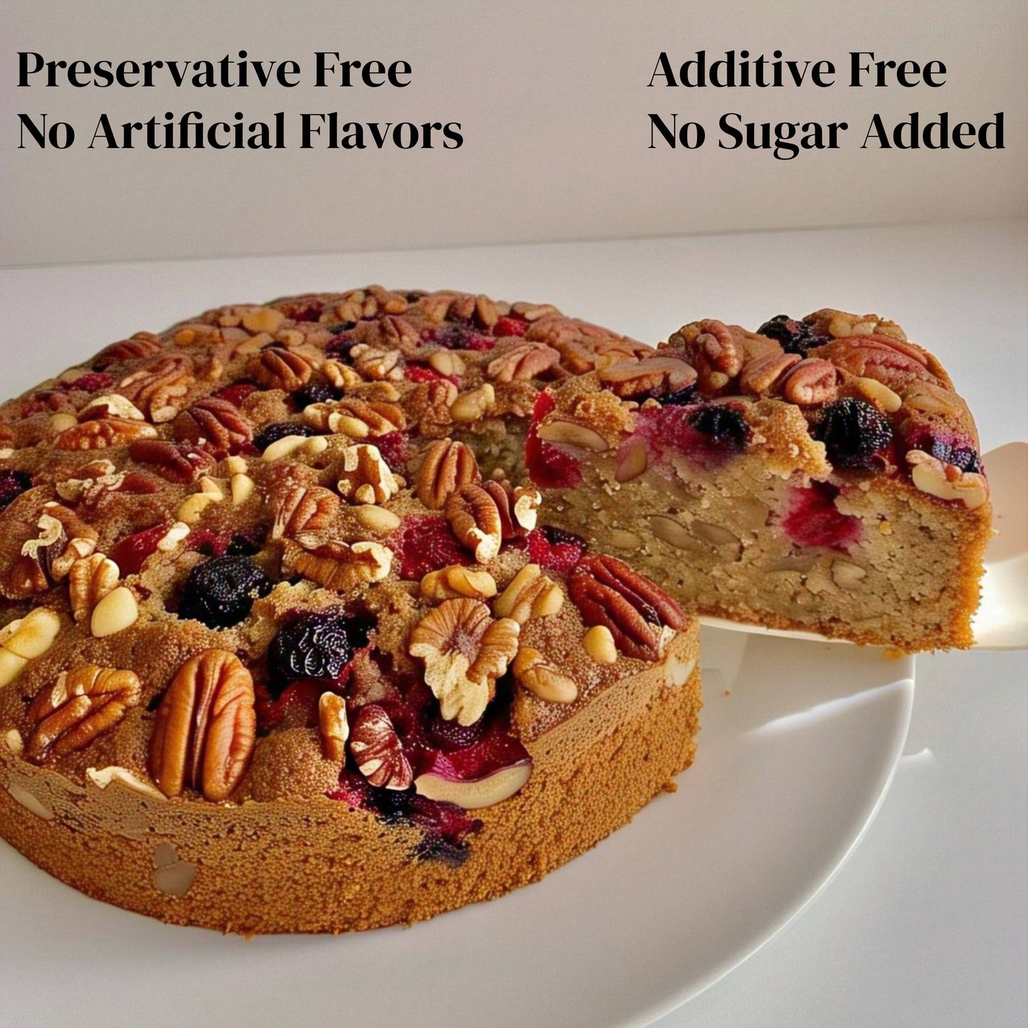 Andy Anand Sugar Free Fruit Cake, 9-Inch, 2.8 lb – Keto-Friendly, Low-Carb, Diabetic-Friendly, Gourmet Birthday & Holiday Gift Box