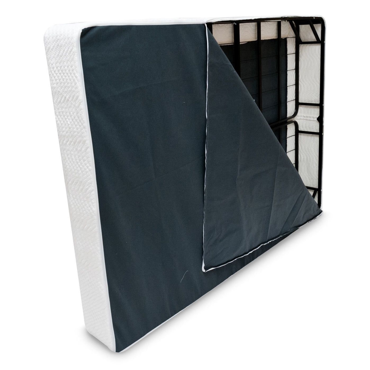 King size Metal Box-Spring Mattress Foundation with Cover-1