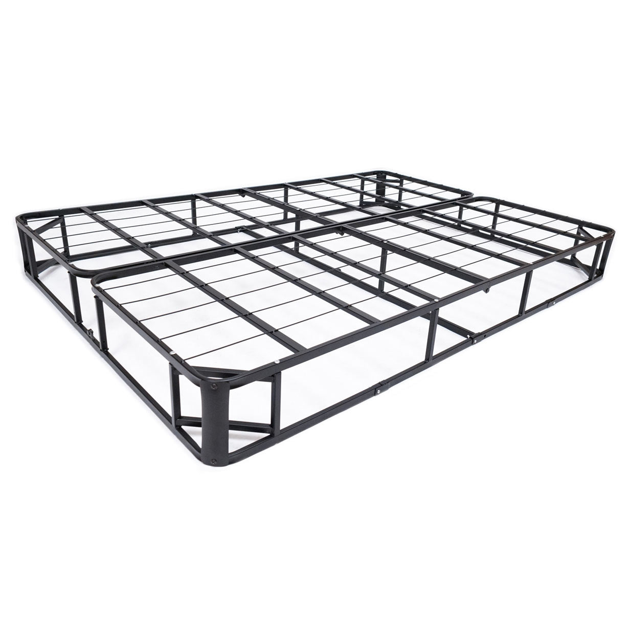 King size Metal Box-Spring Mattress Foundation with Cover-2