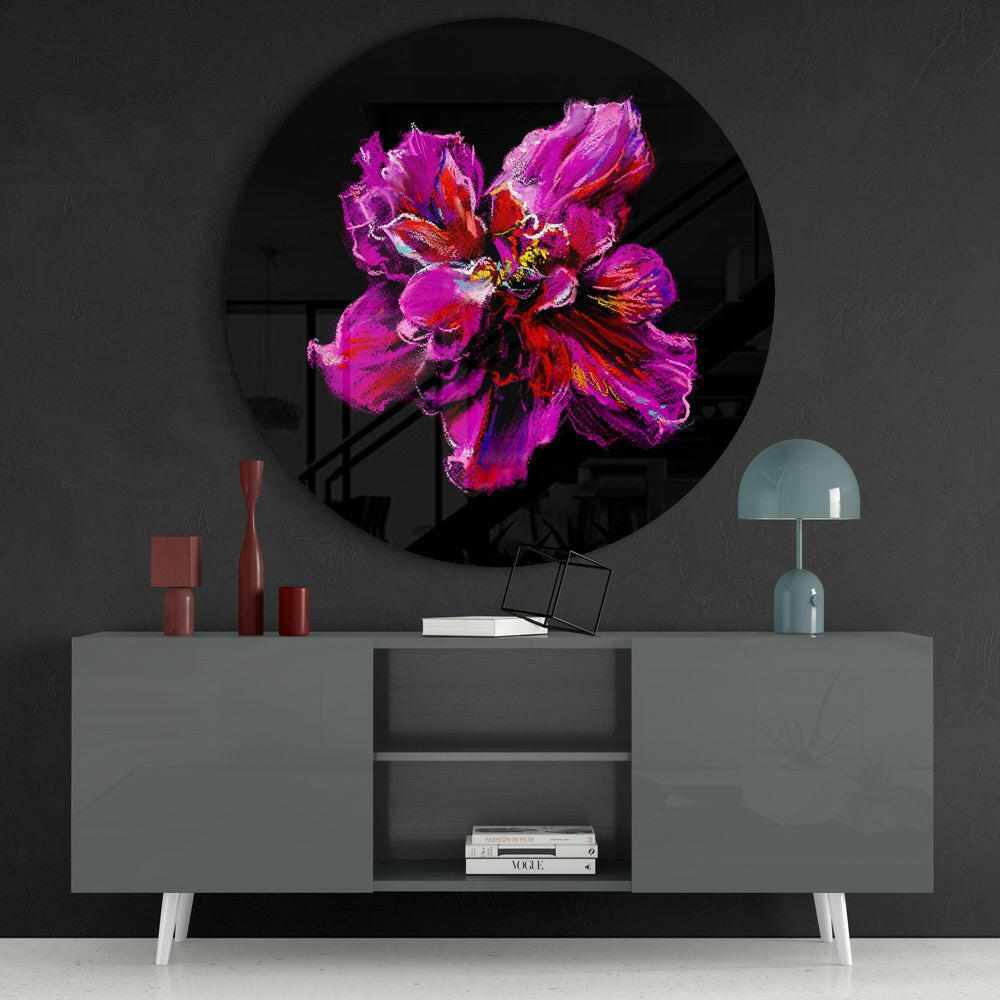 Flower Glass Wall Art