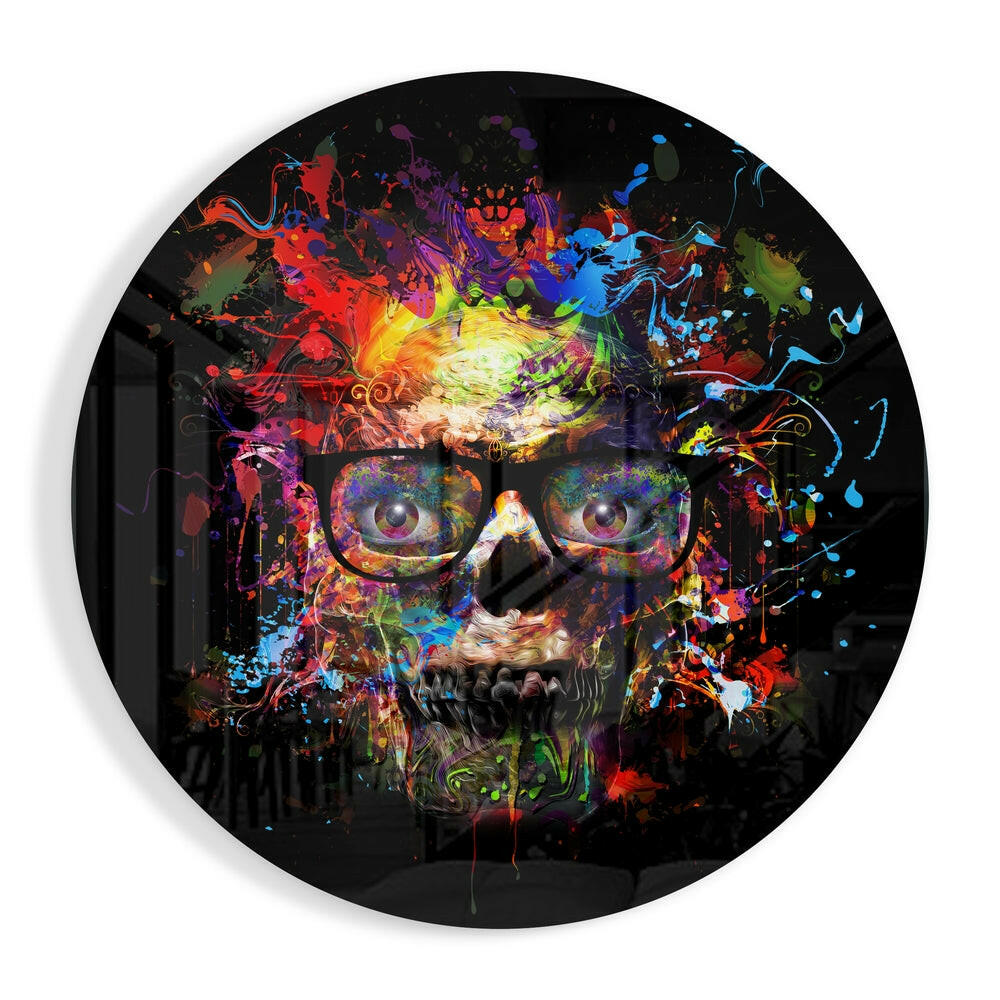 Skull Glass Wall Art-0