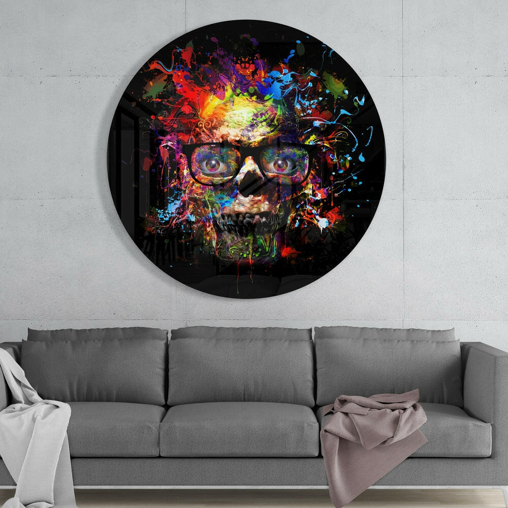 Skull Glass Wall Art-1