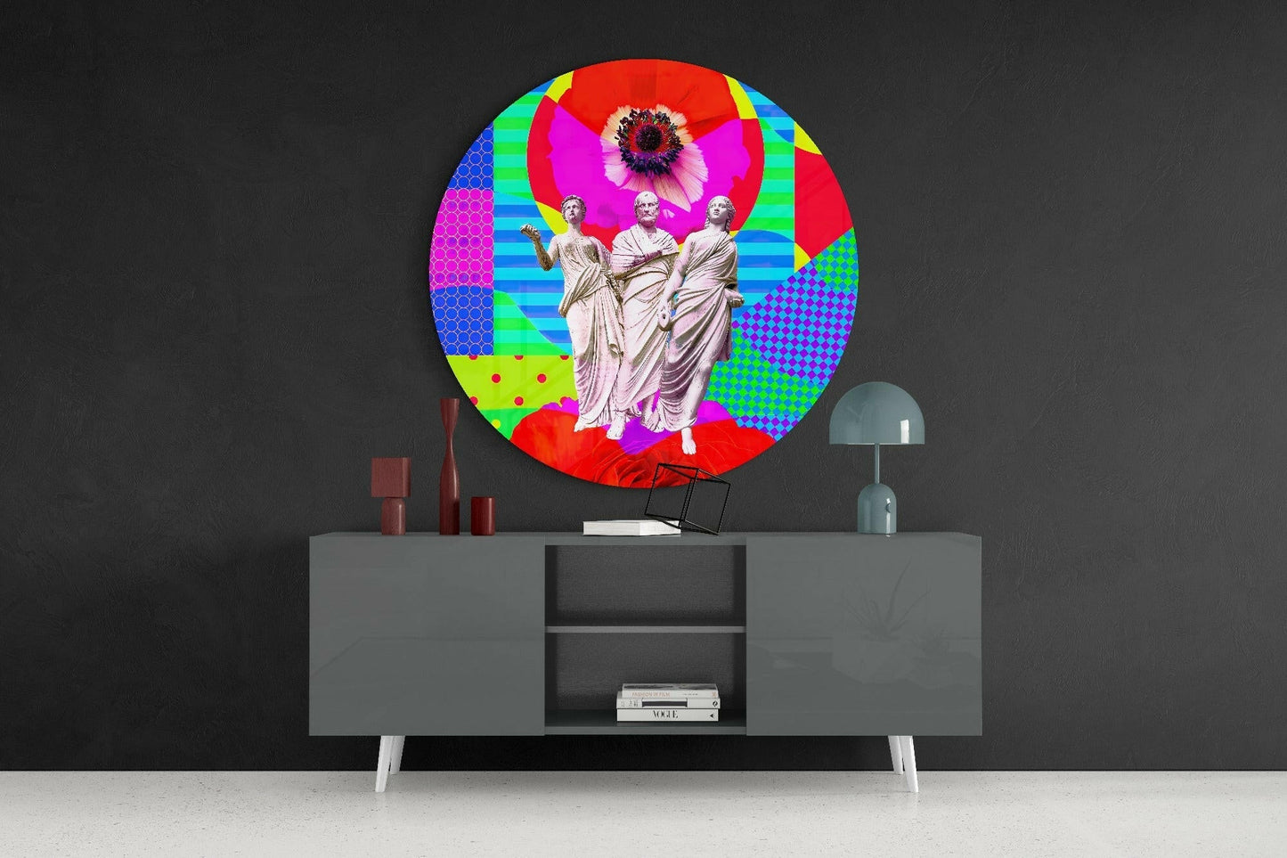 Statues Glass Wall Art-3