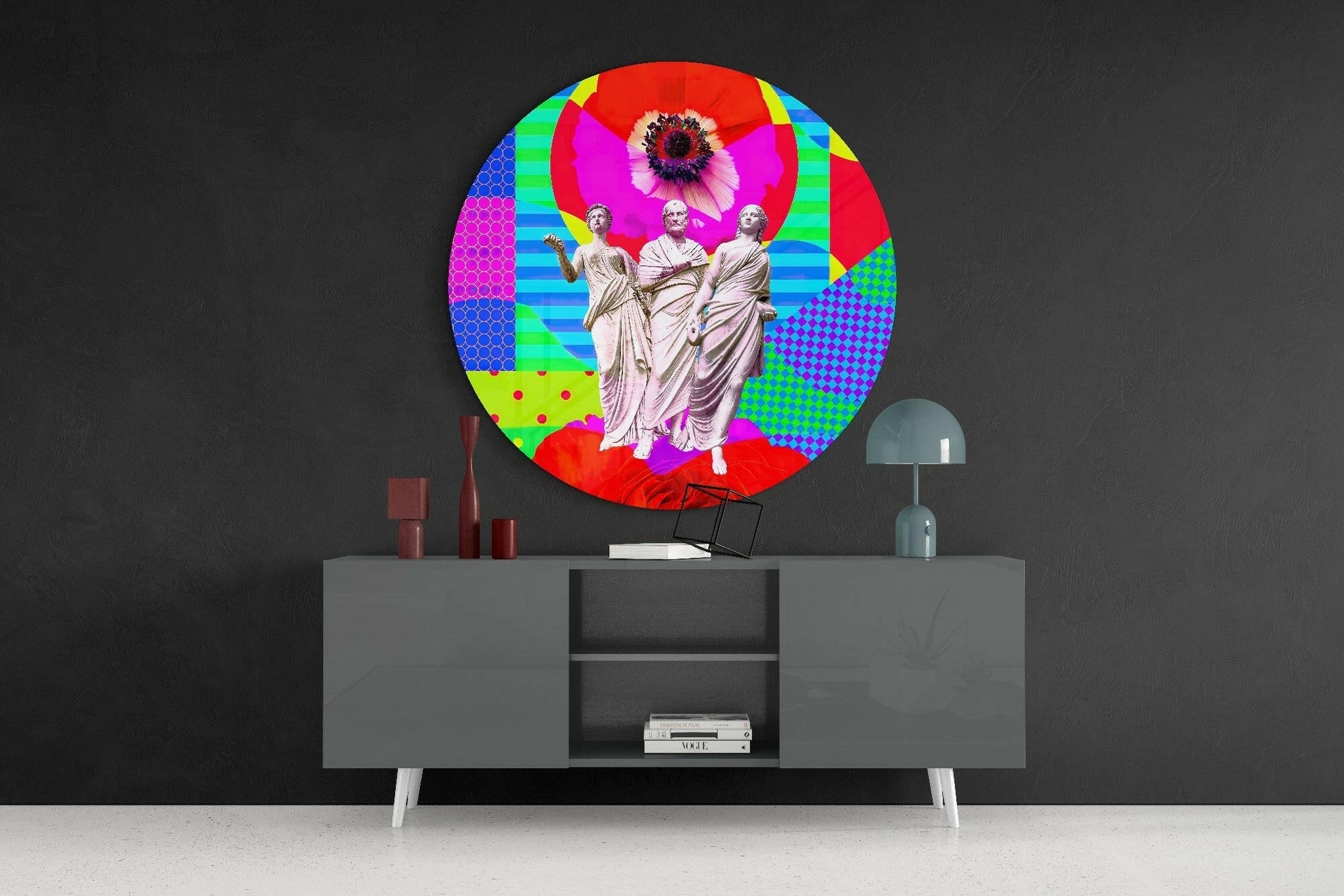 Statues Glass Wall Art-3