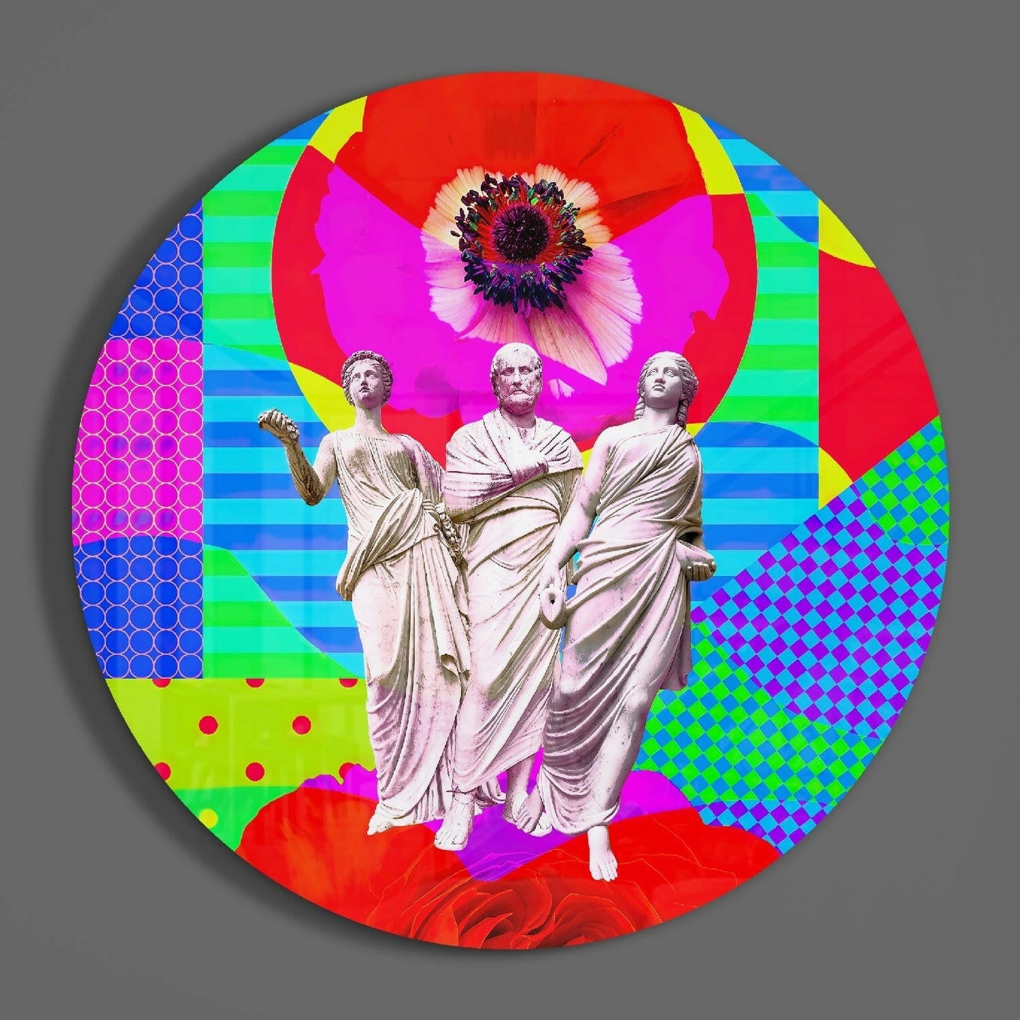Statues Glass Wall Art-2