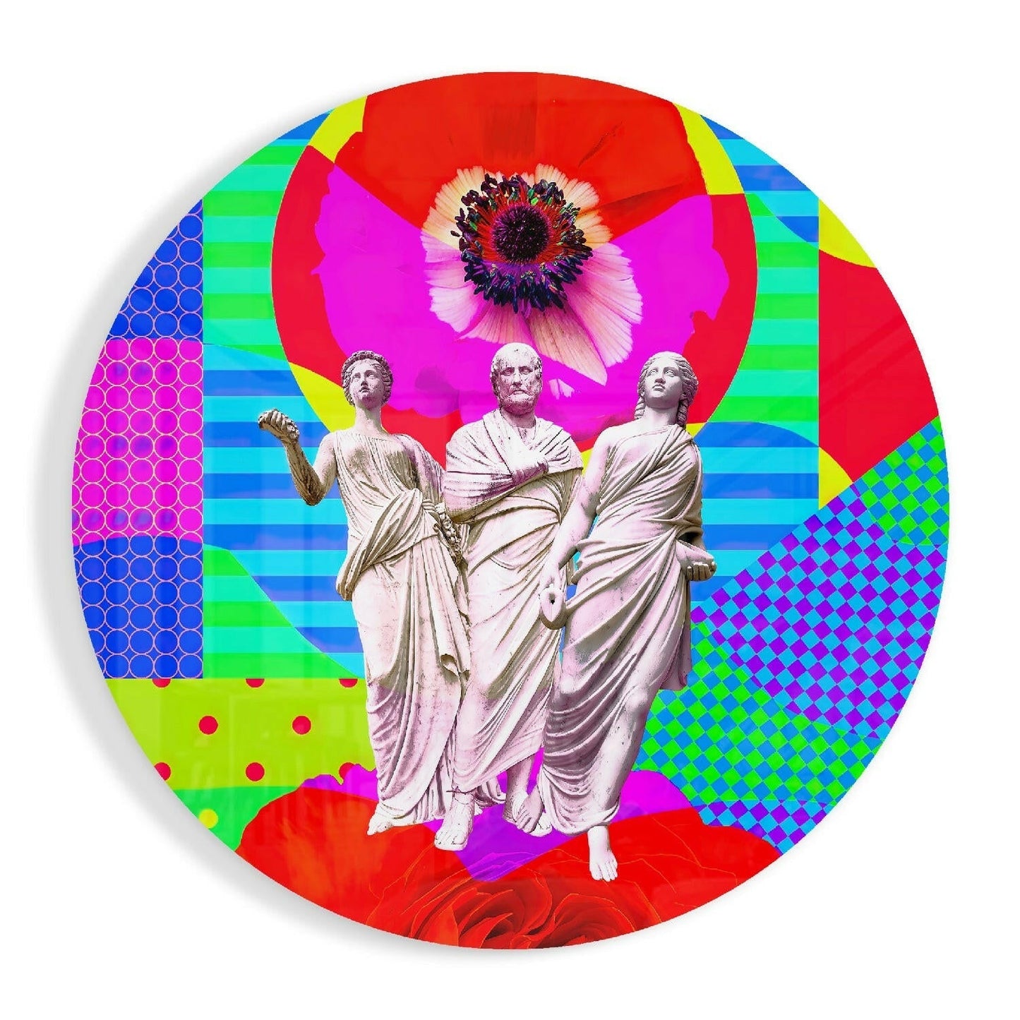 Statues Glass Wall Art-0