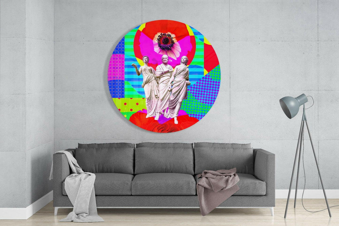 Statues Glass Wall Art-1