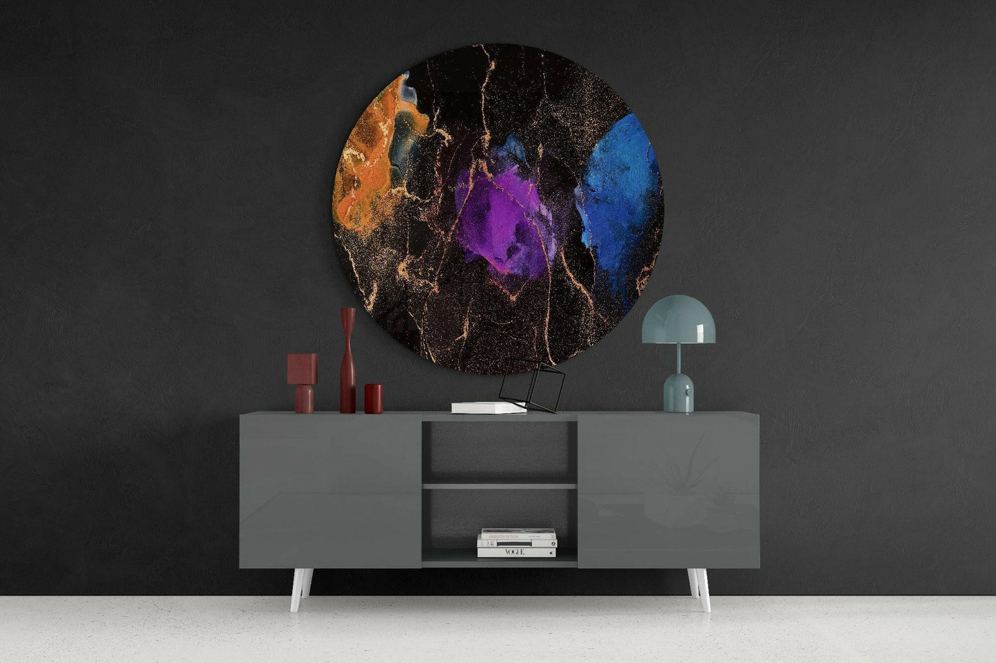 Color Explosion Glass Wall Art