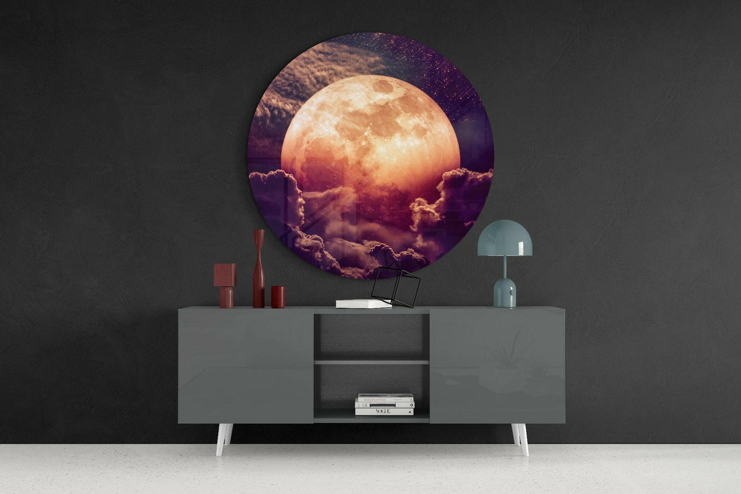 Moon Glass Wall Art
