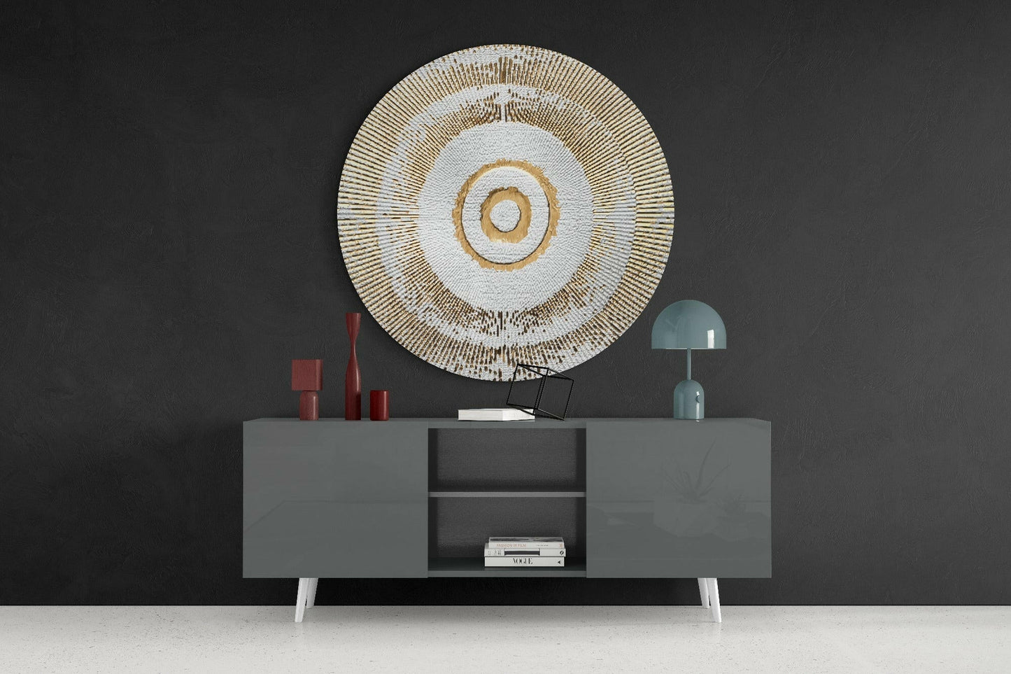 Abstract Loop Glass Wall Art