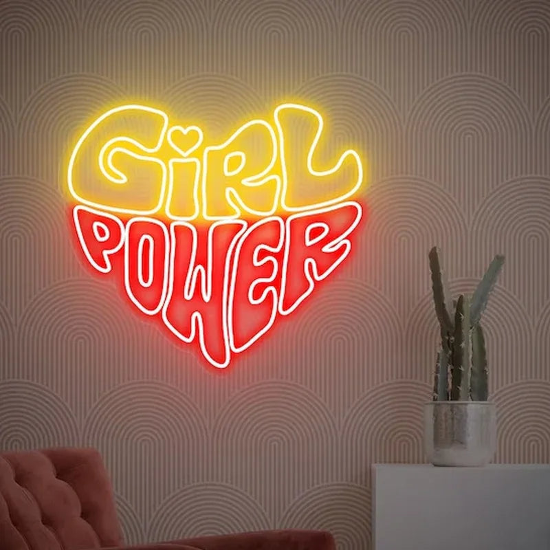 Girl Power Art Neon Sign-1