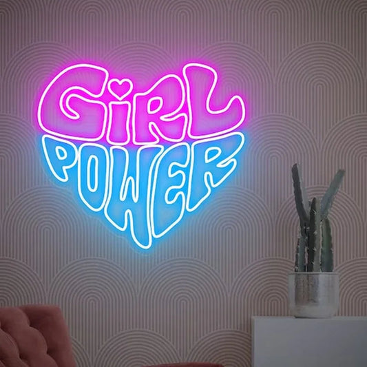 Girl Power Art Neon Sign-0