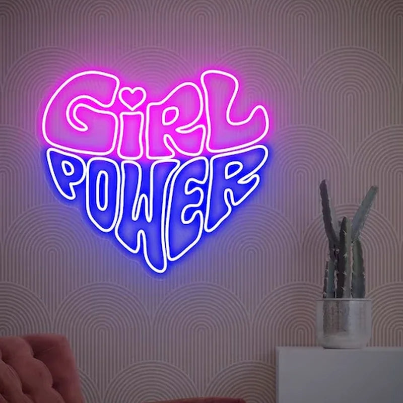 Girl Power Art Neon Sign-2