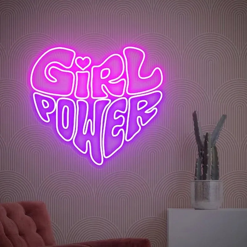 Girl Power Art Neon Sign-3