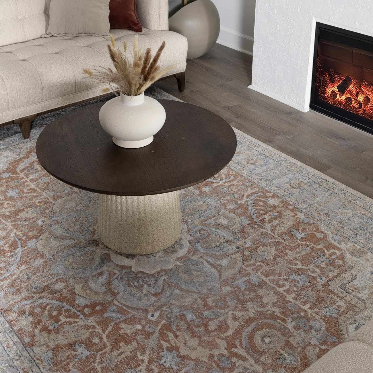 Emke Flat Pile Washable Rug-2