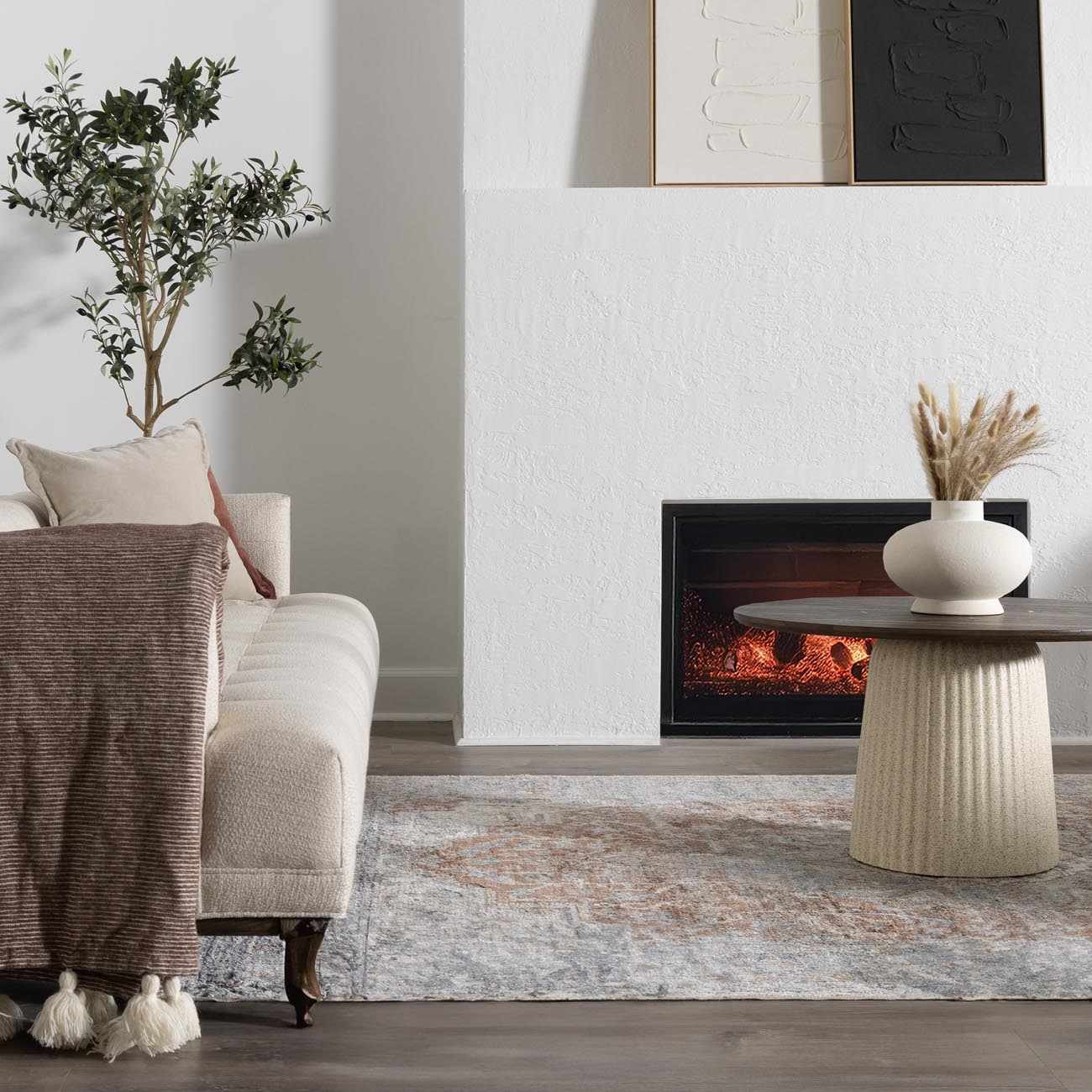 Emke Flat Pile Washable Rug-5