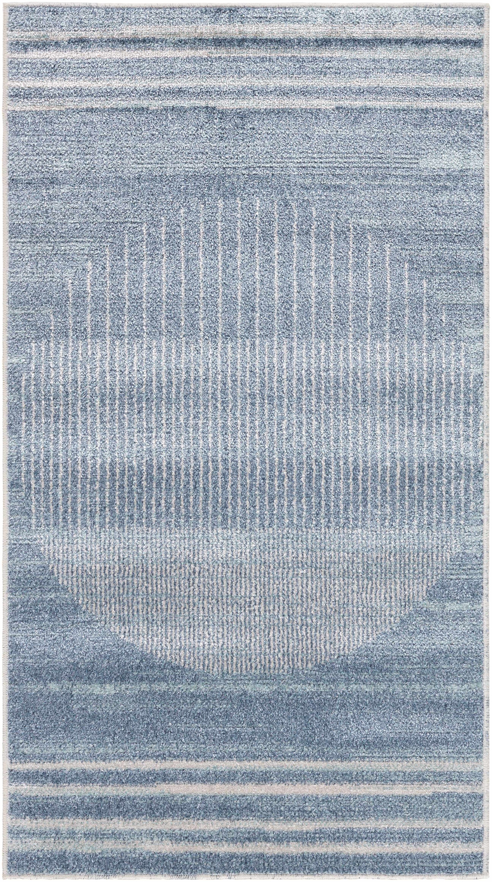 Thad Blue Washable Area Rug-1