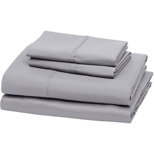 Queen Silver Grey 100-Percent Egyptian Cotton 1000 Thread Count Sheet Set-0