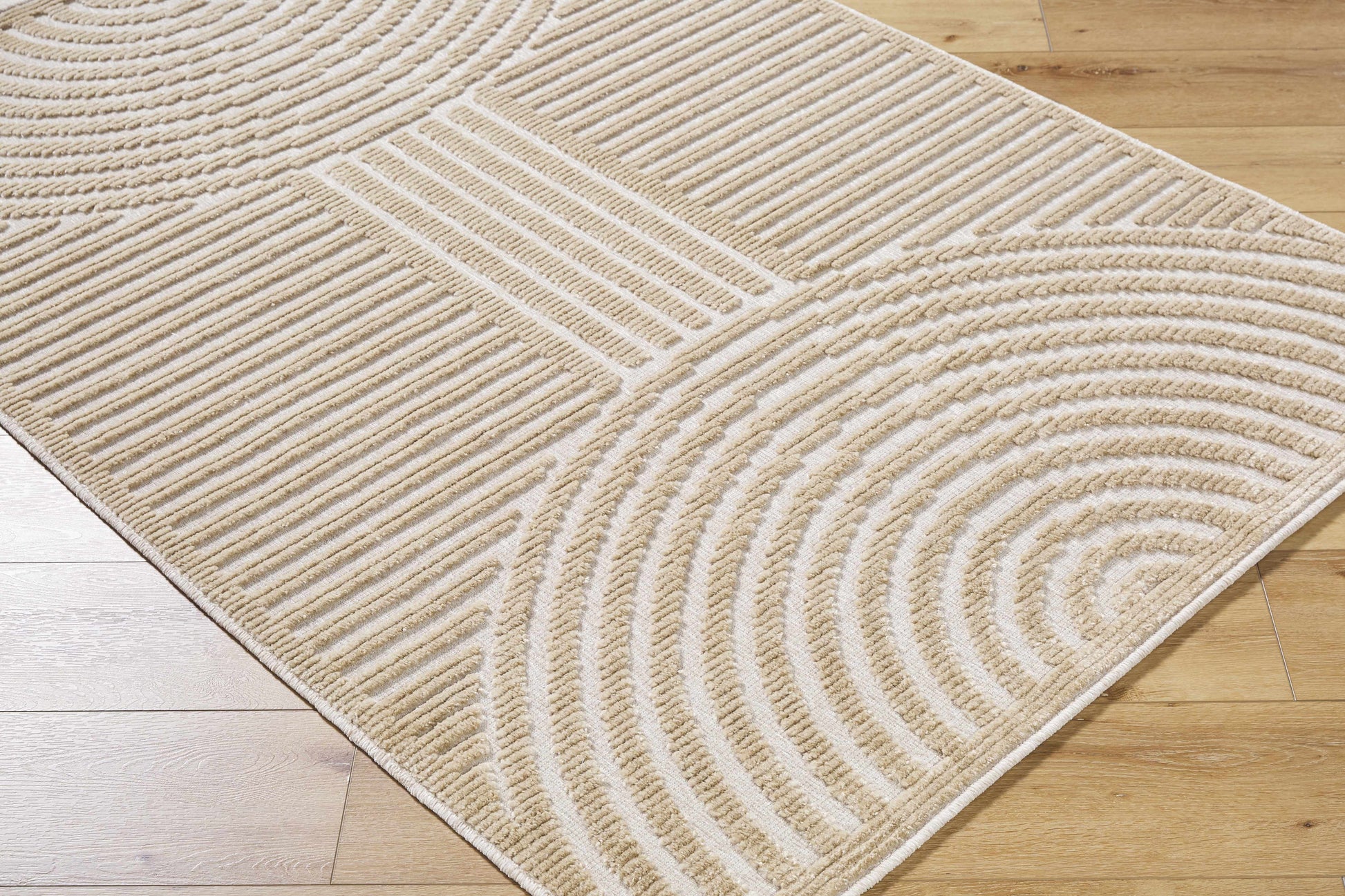 Deron Beige Washable Area Rug-2